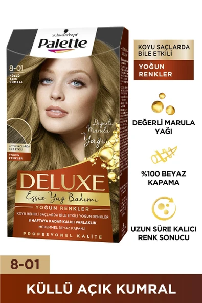 Palette Deluxe Saç Boyası 8-01 Küllü Açık Kumral ürün görseli