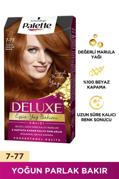 Palette Deluxe Saç Boyası 7-77 Yoğun Parlak Bakır ürün görseli 1