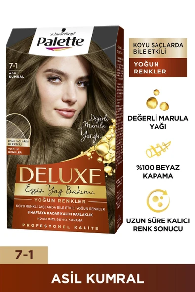 Palette Deluxe Saç Boyası 7-1 Asil Kumral ürün görseli