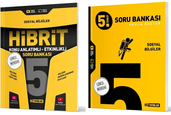Hız 2025 5. Sınıf Sosyal Bilgiler Soru + Hibrit - Konu Seti 2 Kitap ürün görseli