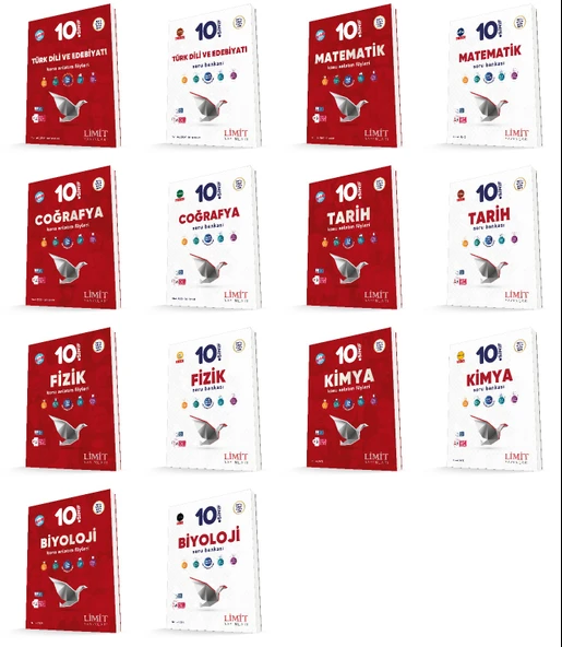 Limit 2026 10. Sınıf Konu Anlatım Fasikülleri Kaf + Soru Bankası Seti 14 Kitap Kitap Güncel Müfredat ürün görseli