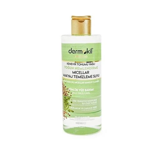 Dermokil Mıcellar Temizleme Suyu Kenevir Tohumu Yağı Özlü 400ml