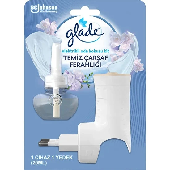 Glade Elektrikli Oda Kokusu Kit Temiz Çarşaf Ferahlığı 1 Ad Cihaz 1 Ad Yedek ürün görseli