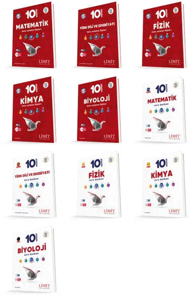 Limit 2026 10. Sınıf Sayısal Konu Kaf + Soru Bankası Seti 10 Kitap Güncel Müfredat ürün görseli
