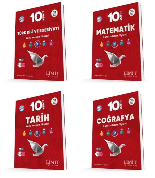 Limit 2026 10. Sınıf Matematik + Türk Dili + Tarih+ Coğrafya Konu Kaf Seti 5 Kitap Güncel Müfredat ürün görseli