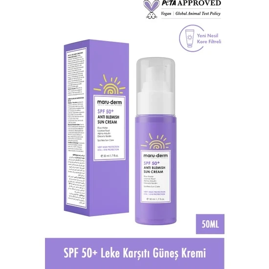 Maruderm Güneş Kremi Leke Karşıtı Spf 50 50 Ml