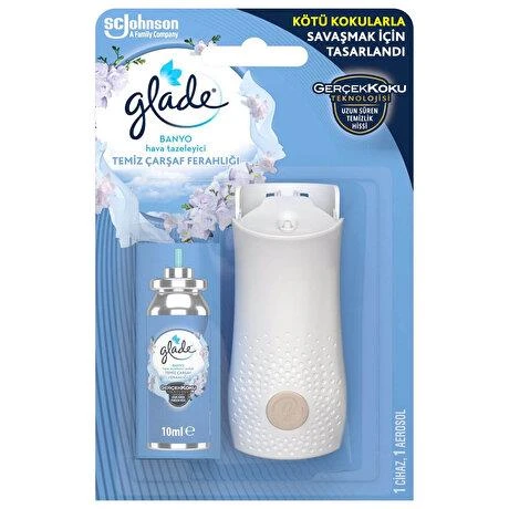 Glade Banyo Hava Tazeleyici Temiz Çarşaf Ferahlığı Mini Spreyli Cihaz