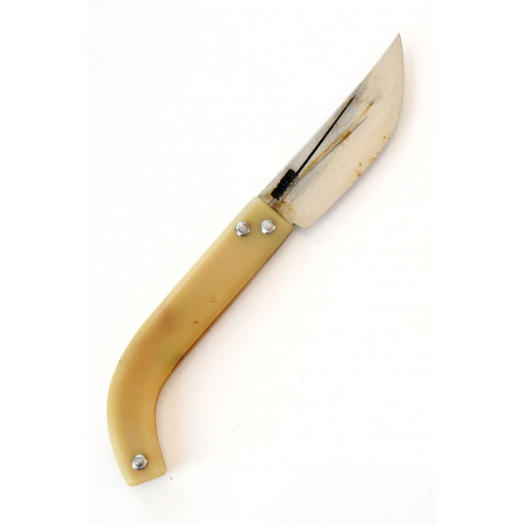 Tapan Cep Çakısı 19 cm Paslanır Kara Çelik Sarı - 3