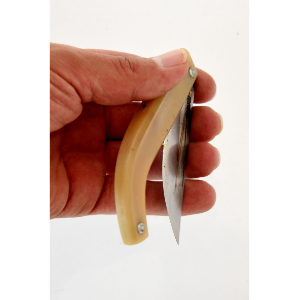 Tapan Cep Çakısı 19 cm Paslanır Kara Çelik Sarı - 4
