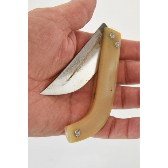 Tapan Cep Çakısı 19 cm Paslanır Kara Çelik Sarı - 5