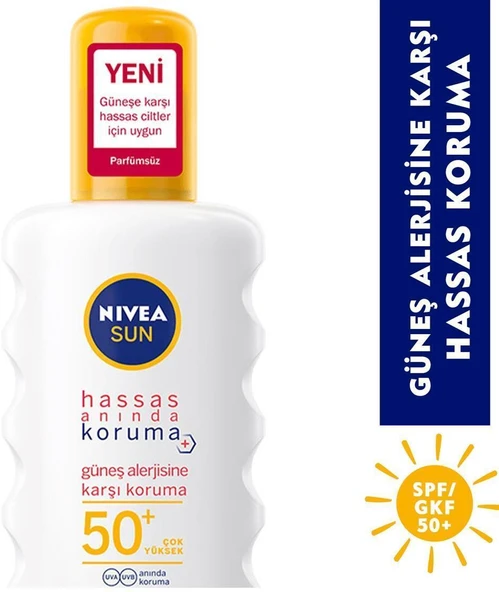 Nıvea Sun Hassas Güneş Alerjisine Karşı Sprey Spf 50 Faktör 200 Ml