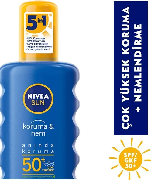 Nıvea Sun Koruma Nem Güneş Spreyi Spf 50 Faktör 200 Ml ürün görseli