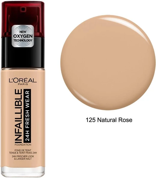 Loreal Parıs Infaıllıble 24h Fondöten 125 Natural Rose ürün görseli