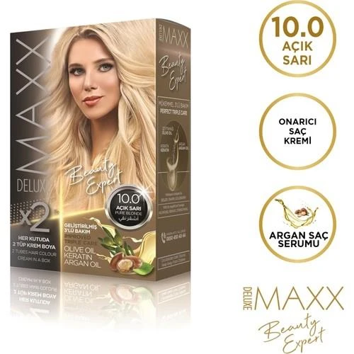 Maxx Deluxe Saç Boyası 10.0 Açık Sarı ürün görseli 1