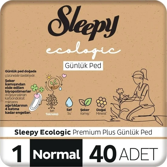 Sleepy Ecologic Günlük Ped Normal 40 Lı - 1