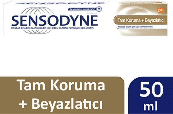Sensodyne Tam Koruma Beyazlatıcı Diş Macunu 50 Ml ürün görseli