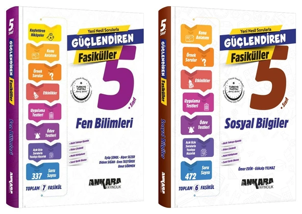 Ankara 2025 5. Sınıf Sosyal Bilgiler + Türkçe Güçlendiren Fasikül Seti 2 Kitap Güncel Müfredat ürün görseli