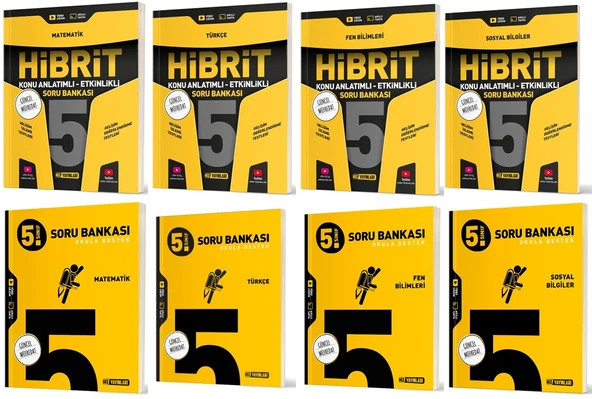 Hız 2025 5. Sınıf Matematik Türkçe Fen Sosyal Soru + Hibrit - Konu Seti 8 Kitap ürün görseli