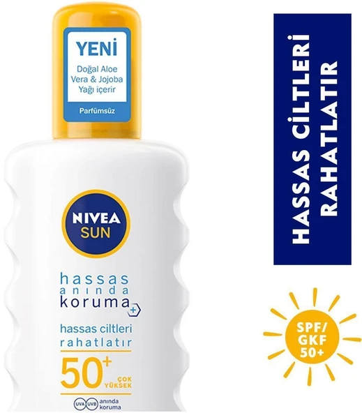 Nıvea Sun Hassas Koruma Rahatlatıcı Güneş Spreyi Spf 50 Faktör 200 Ml