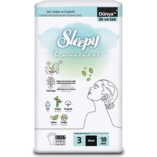 Sleepy Bio Natural Ped Gece 18 Li - 1