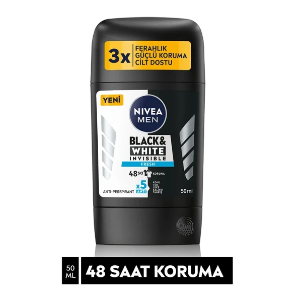 Nıvea Stıck Black Whıte Invısıble Bay Fresh 50 Ml Yeni - 1