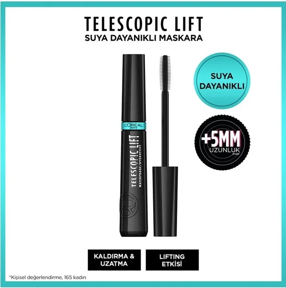 Loreal Parıs Telescopıc Lıft Mascara Waterproof Siyah ürün görseli
