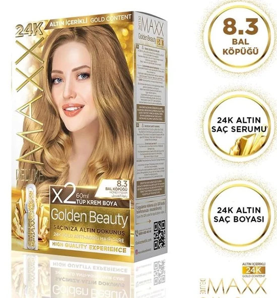 Maxx Deluxe Saç Boyası 8.3 Bal Köpüğü ürün görseli 1