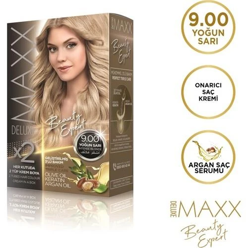 Maxx Deluxe Saç Boyası 9.00 Yoğun Sarı ürün görseli