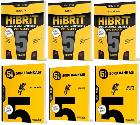 Hız 2025 5. Sınıf Matematik + Türkçe + Sosyal Soru + Hibrit - Konu Seti 6 Kitap ürün görseli