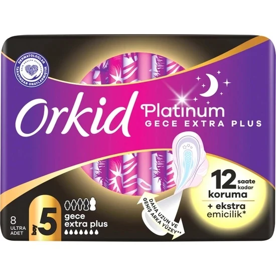 Orkid Platinum Tekli Paket Gece Extra Plus 8 Li ürün görseli