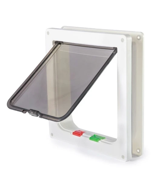 Glipet 4 Yollu Kedi Köpek Kapısı - Otomatik Kapanan, Mıknatıslı ve Ayarlanabilir Derinlikli