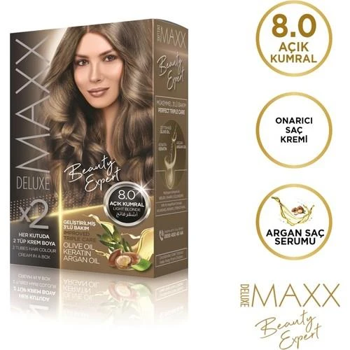 Maxx Deluxe Saç Boyası 8.0 Açık Kumral ürün görseli 1