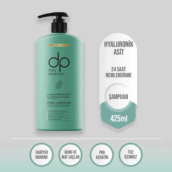 Dp Şampuan Hyaluronik Asit Nemlendirici Tuzsuz 425 Ml