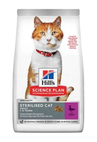 Hills Sterilised Ördekli Kısır Kedi Maması 10 KG