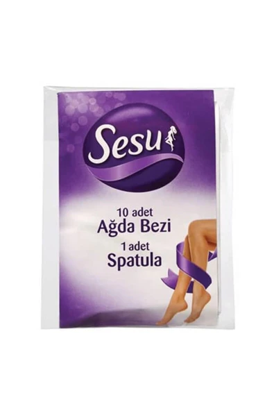 Sesu Ağda Bezi 10 Lu Ağda Bezi 1 Adet Spatula ürün görseli 1