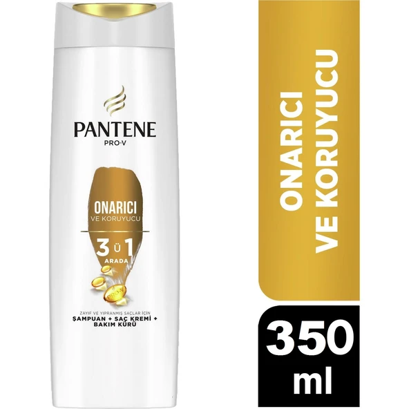 Pantene Şampuan Onarıcı Ve Koruyucu 3'ü 1 Arada 350 Ml ürün görseli 1