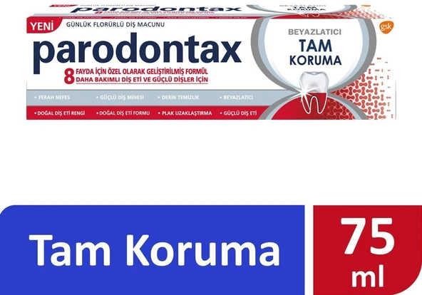 Parodontax Tam Koruma Beyazlatıcı Diş Macunu 75 Ml ürün görseli 1