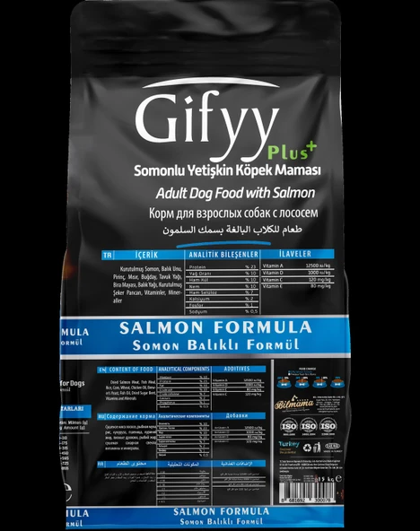 GIFYY Premium Somonlu Yetişkin Köpek Maması 15 KG - Omega-3 Destekli, Dengeli Beslenme (23/10) - 4