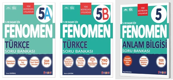 Fenomen Okul 2025 5. Sınıf Türkçe A + B + Anlam Bilgisi Seti 3 Kitap Güncel Müfredat