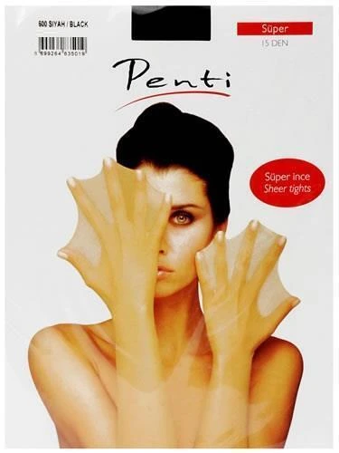 Penti Külotlu Süper 15 Den Siyah Çorap No 2 M ürün görseli