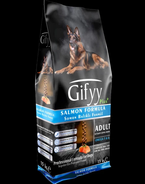 GIFYY Premium Somonlu Yetişkin Köpek Maması 15 KG - Omega-3 Destekli, Dengeli Beslenme (23/10) - 2