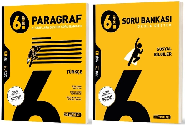 Hız 2026 6. Sınıf Paragraf + Sosyal Bilgiler Soru Bankası Seti 2 Kitap ürün görseli
