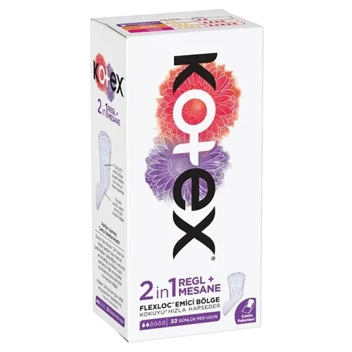 Kotex 2 İn 1 Mesane Regl Pedi 22 Li Ultra Uzun - 1