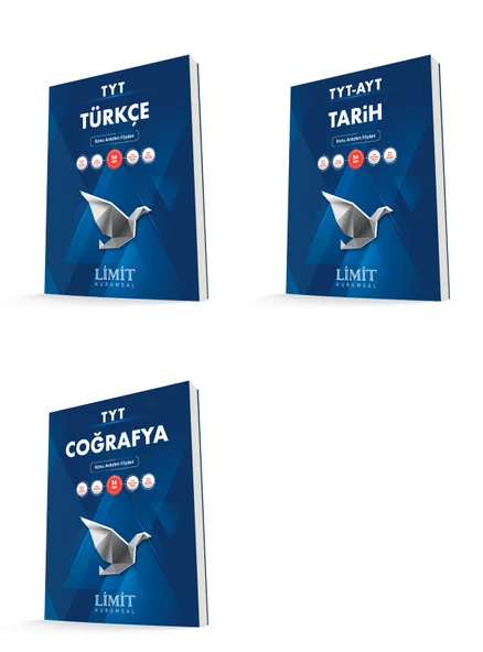 Limit Kurumsal Tyt Türkçe + Tarih + Coğrafya Konu Anlatım Föyleri Seti 3 Kitap ürün görseli