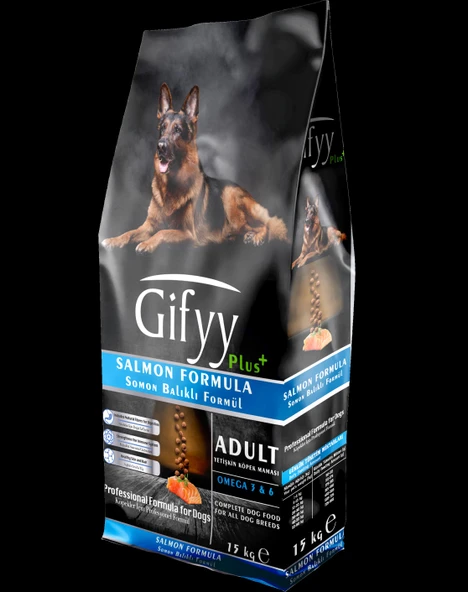GIFYY Premium Somonlu Yetişkin Köpek Maması 15 KG - Omega-3 Destekli, Dengeli Beslenme (23/10)