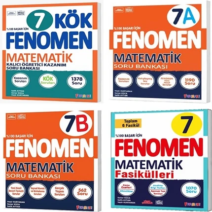 Fenomen Okul 2026 7. Sınıf Matematik Kök + A + B + Fasikül Seti 4 Kitap ürün görseli