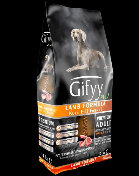 GIFYY Premium Kuzu Etli Yetişkin Köpek Maması 15 KG