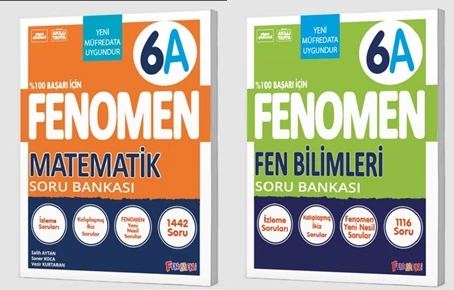 Fenomen Okul 2026 6. Sınıf Matematik + Fen Bilimleri A Serisi Soru Seti 2 Kitap Güncel Müfredat ürün görseli
