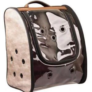 Glipet Şeffaf Katlanabilir Kedi Taşıma Çantası - Croko Sarı, 40x30x25 cm - 2