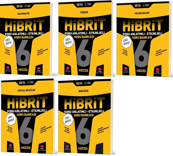 Hız 2026 6. Sınıf Matematik Türkçe Fen Sosyal İngilizce Hibrit - Konu Seti 5 Kitap ürün görseli 1